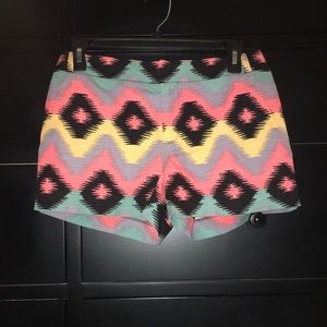 Brightly colored shorts